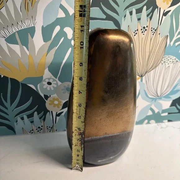 large‎ cooper vase raku style glossy cooper - Picture 3 of 8